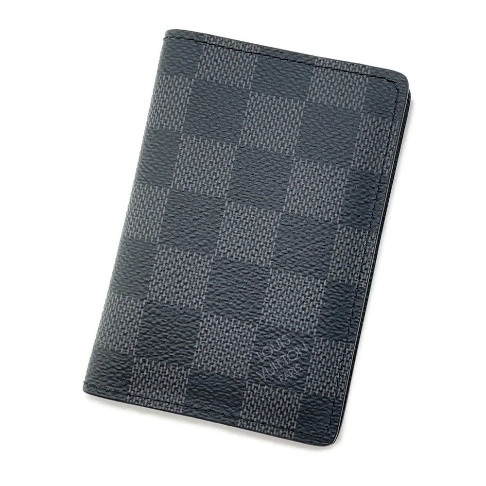 Louis Vuitton Damier Graphite Black Organizer de Poche Card Case Wallet Black